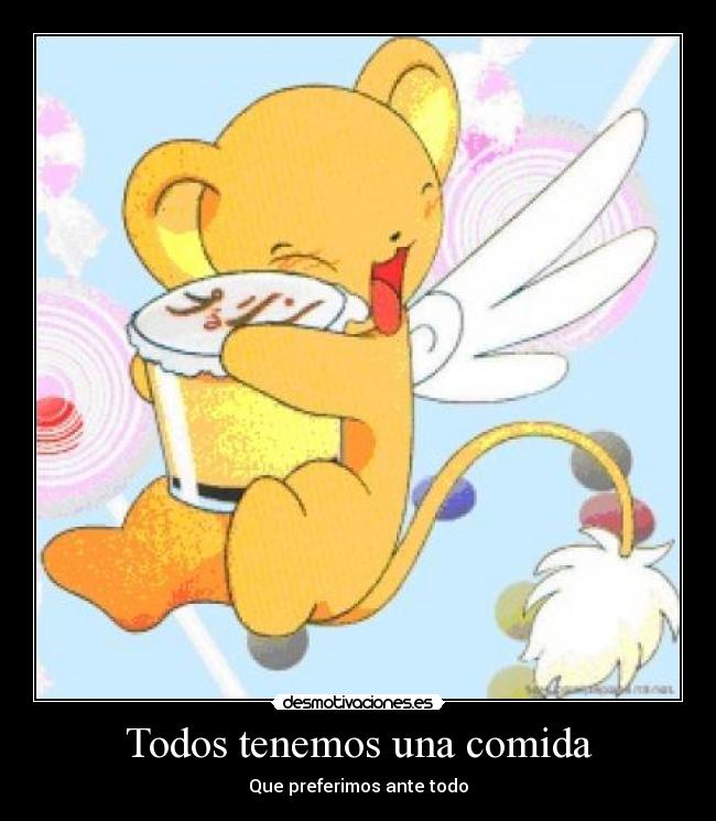 carteles comida sakura card captors kero anime nuestra comida favorita amo puddin flan desmotivaciones