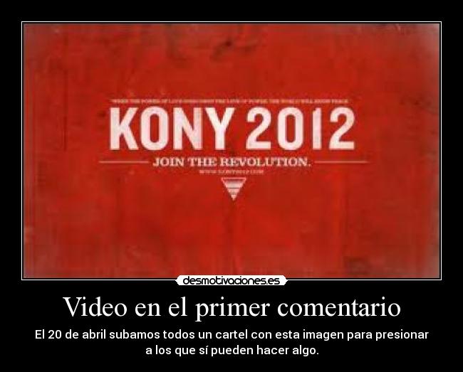 Video en el primer comentario - El 20 de abril subamos todos un cartel con esta imagen para presionar
a los que sí pueden hacer algo.