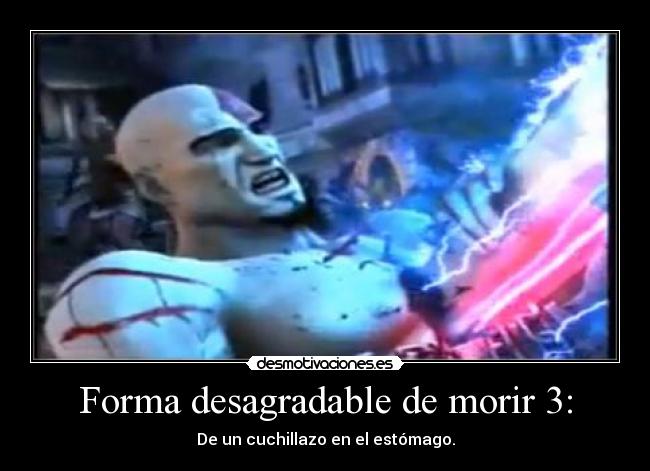 carteles kratos asesinado por zeus con hoja del olimpo sangre everywhere desmotivaciones