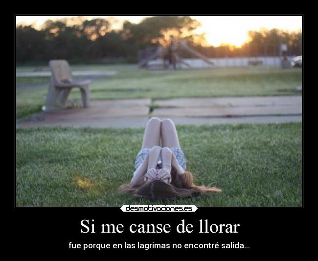 Si me canse de llorar -