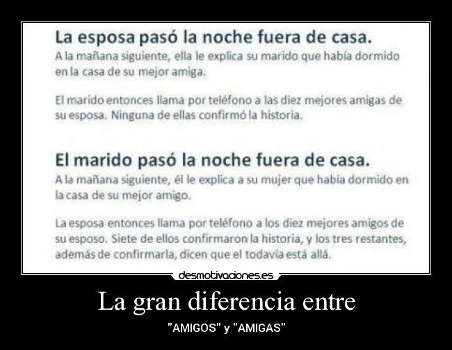 La gran diferencia entre - 