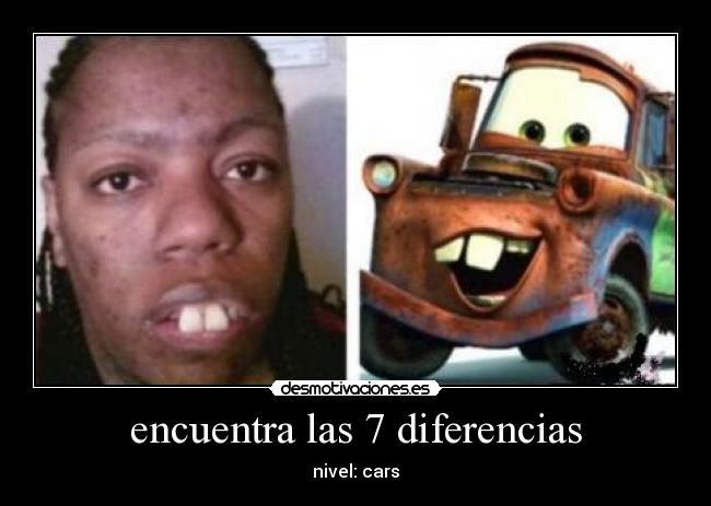 encuentra las 7 diferencias - nivel: cars