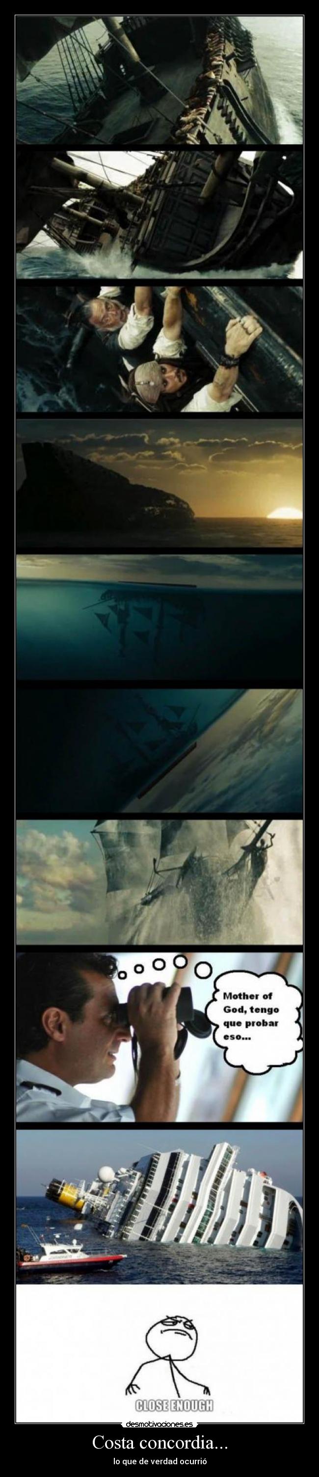 Costa concordia... - lo que de verdad ocurrió