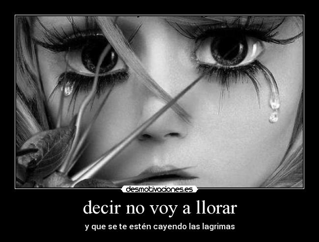 decir no voy a llorar -
