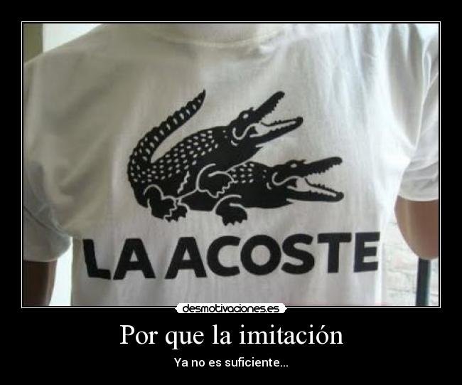 Por que la imitación - 