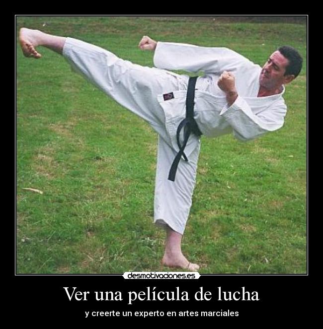 Ver una película de lucha - y creerte un experto en artes marciales