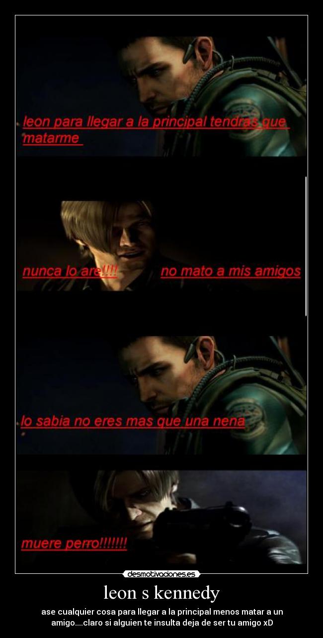 carteles leon kennedy chris desmotivaciones