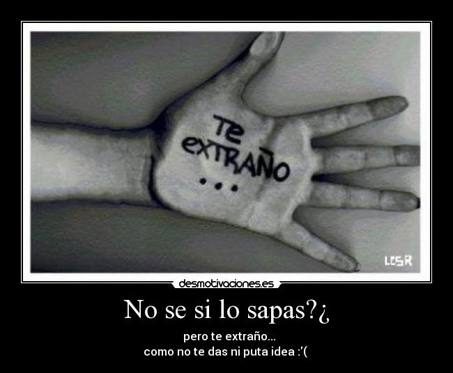 No se si lo sapas?¿ -