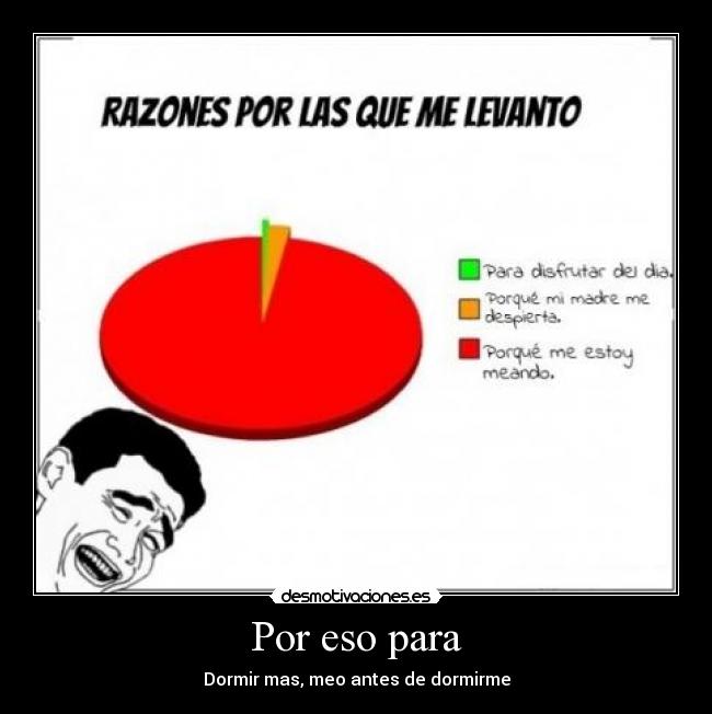 Por eso para - Dormir mas, meo antes de dormirme