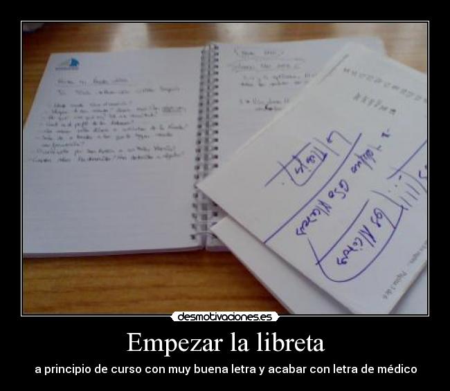 Empezar la libreta - 