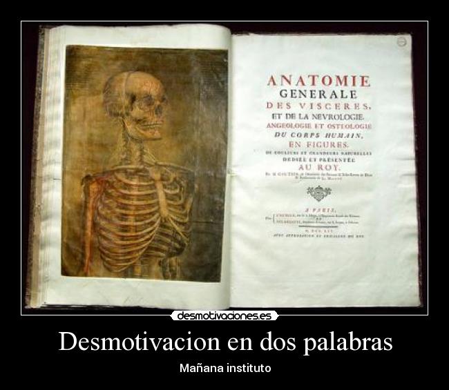 Desmotivacion en dos palabras - Mañana instituto