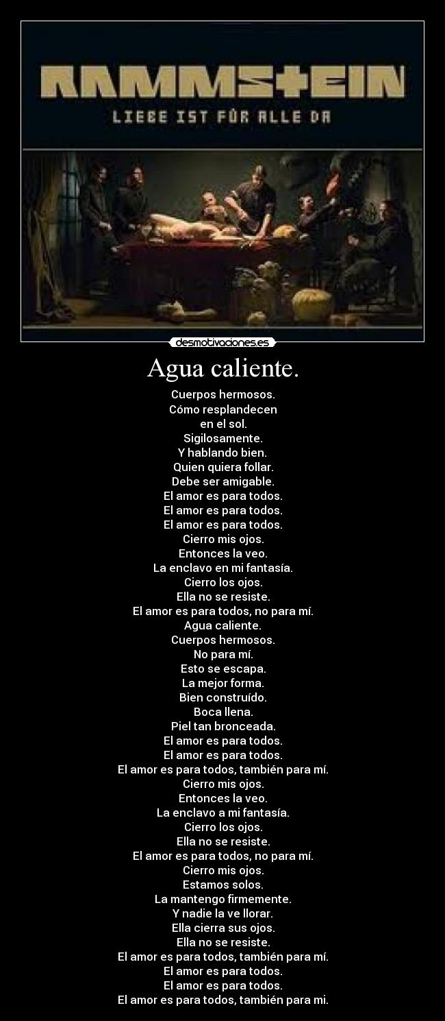 Agua caliente. - 