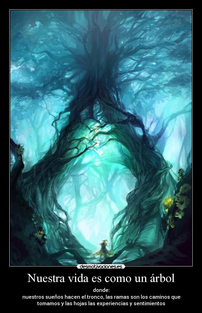 carteles vida consideras frondoso hermoso arbol desmotivaciones