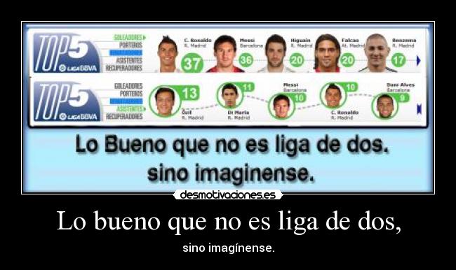 Lo bueno que no es liga de dos, - sino imagínense.