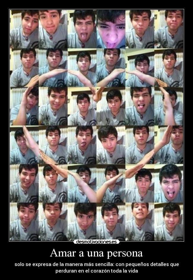 Amar a una persona - solo se expresa de la manera más sencilla: con pequeños detalles que
perduran en el corazón toda la vida