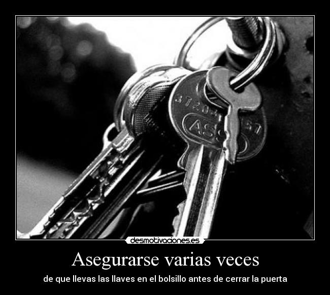 Asegurarse varias veces - 