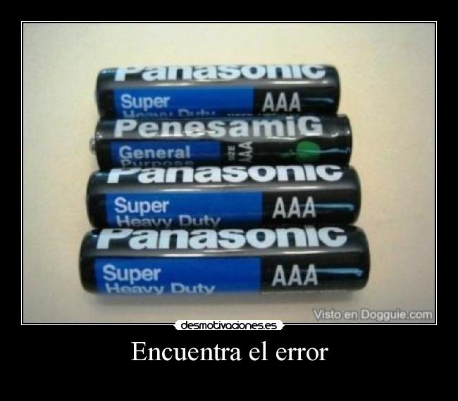 Encuentra el error - 