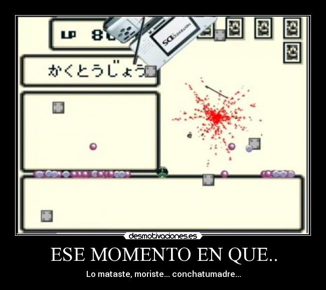 ESE MOMENTO EN QUE.. - Lo mataste, moriste... conchatumadre...