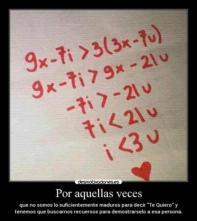 Por aquellas veces -