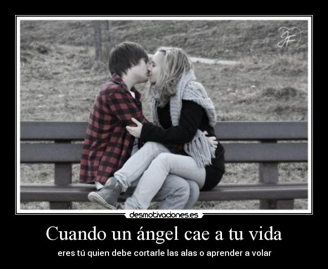 Cuando un ángel cae a tu vida - eres tú quien debe cortarle las alas o aprender a volar