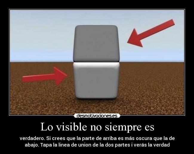 Lo visible no siempre es -