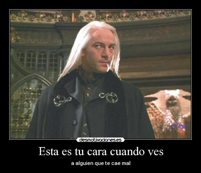 Esta es tu cara cuando ves - a alguien que te cae mal