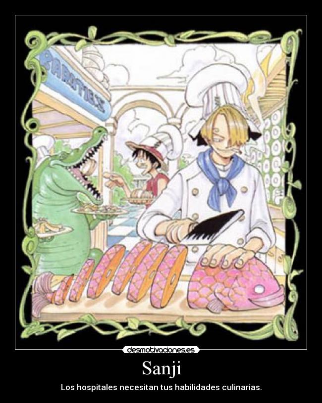 carteles janette kagamine sanji one piece desmotivaciones