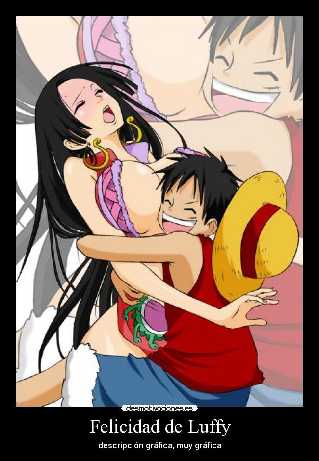 carteles felicidad luffy hancok desmotivaciones