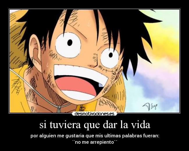 carteles vida luffy impel down desmotivaciones