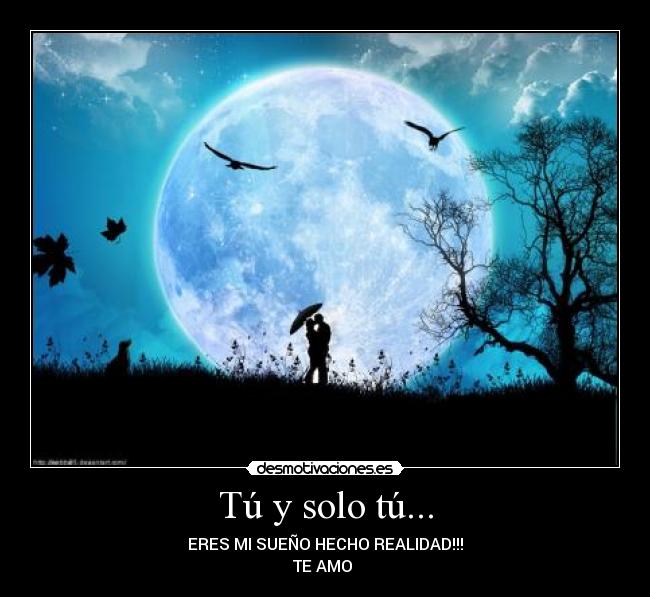 Tú y solo tú... - ERES MI SUEÑO HECHO REALIDAD!!!
TE AMO ♥