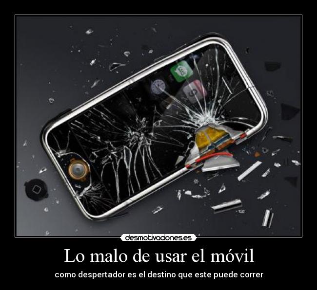 Lo malo de usar el móvil - como despertador es el destino que este puede correr