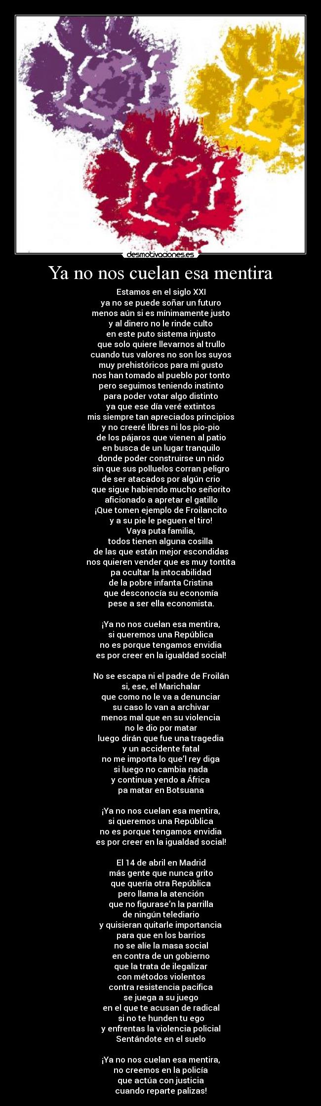 Ya no nos cuelan esa mentira -