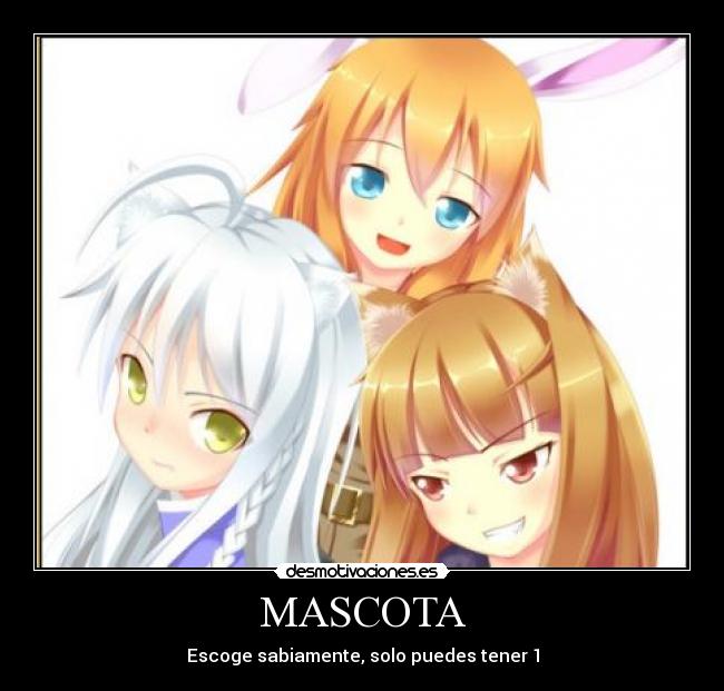 MASCOTA - Escoge sabiamente, solo puedes tener 1