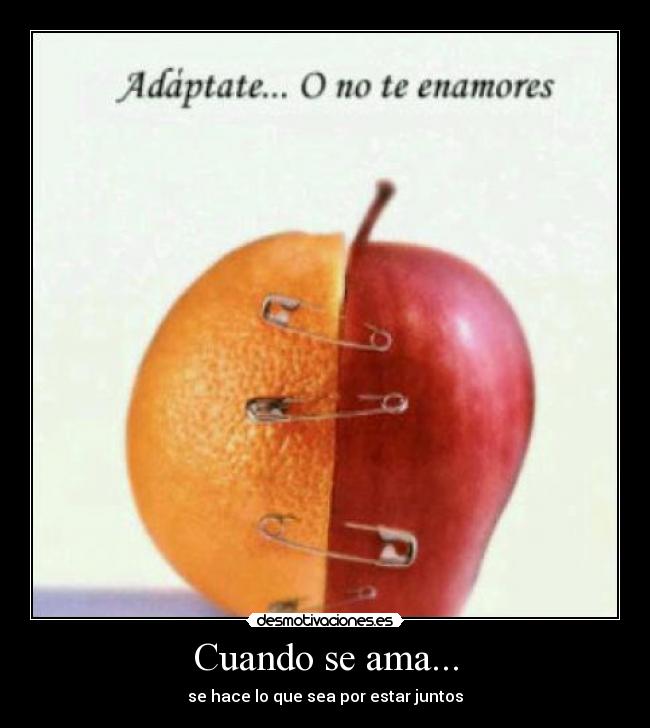 Cuando se ama... - se hace lo que sea por estar juntos