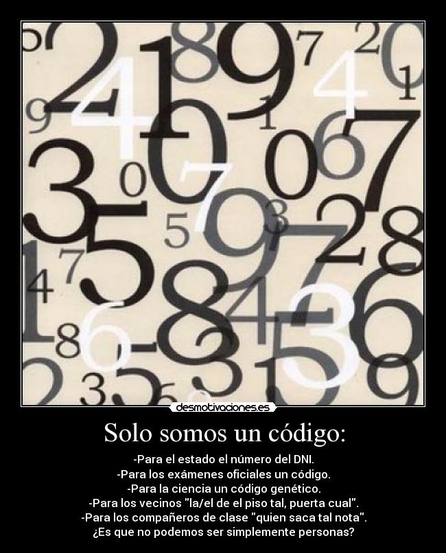 Solo somos un código: - 