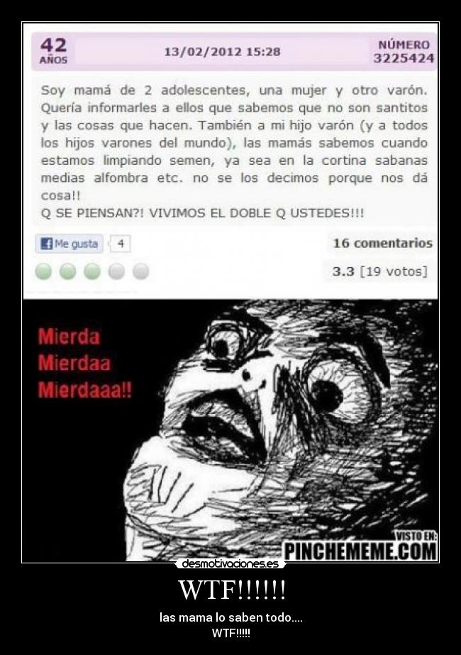 carteles wtf las mamas mama saben sab todo desmotivaciones