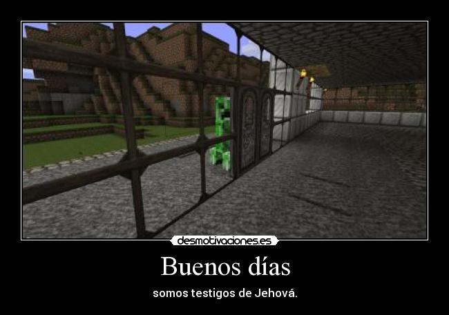 Buenos días - somos testigos de Jehová.