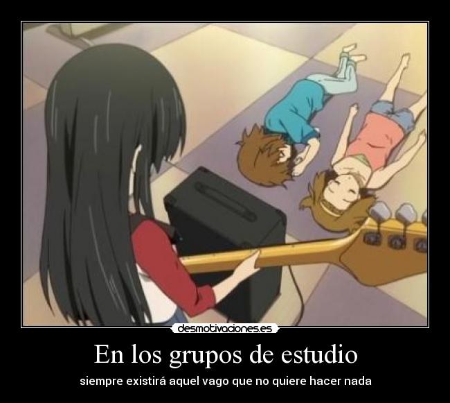 En los grupos de estudio -