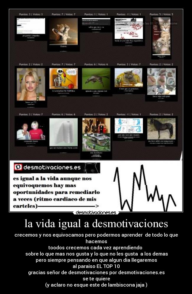 la vida igual a desmotivaciones -