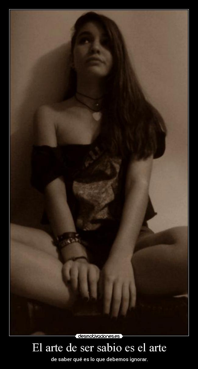 carteles arte arte cdg tecumarina william james germanita segunda modelo con arte del saber desmotivaciones