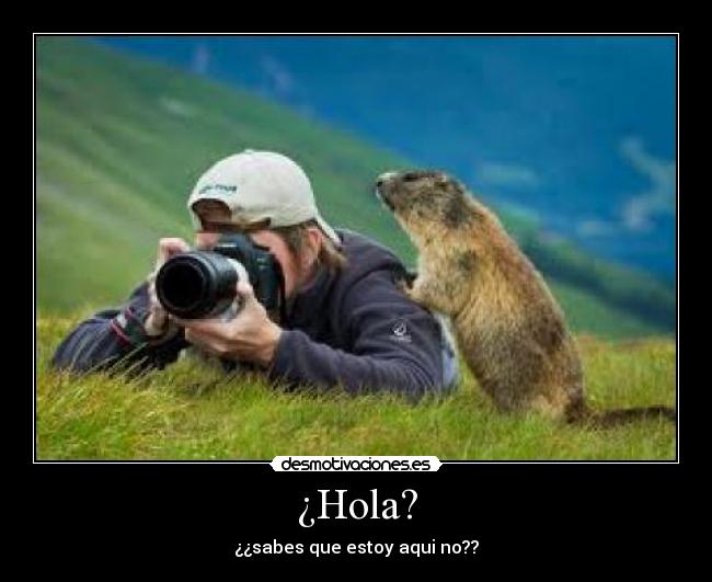¿Hola? - ¿¿sabes que estoy aqui no??