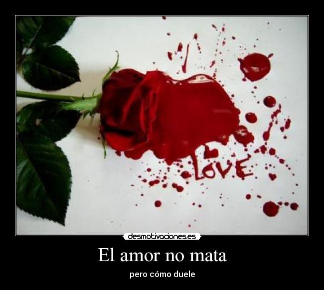 El amor no mata - pero cómo duele
