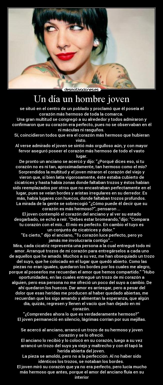Un día un hombre joven -