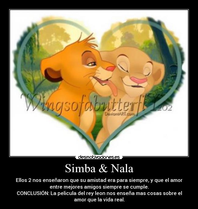 carteles reyleon amor simba nala desmotivaciones