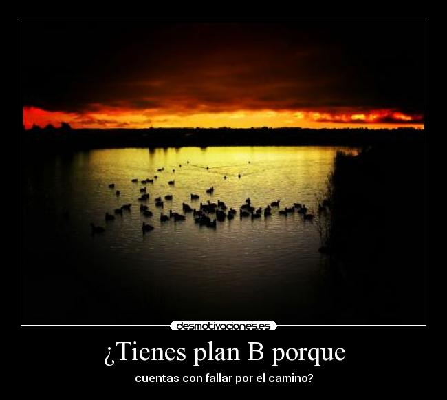 ¿Tienes plan B porque - 