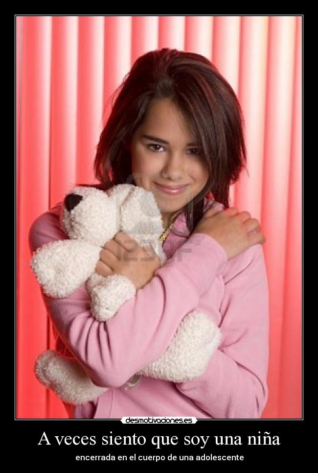 A veces siento que soy una niña - encerrada en el cuerpo de una adolescente