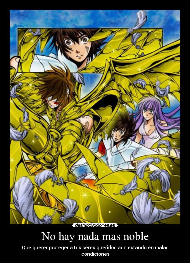 No hay nada mas noble - Que querer proteger a tus seres queridos aun estando en malas condiciones