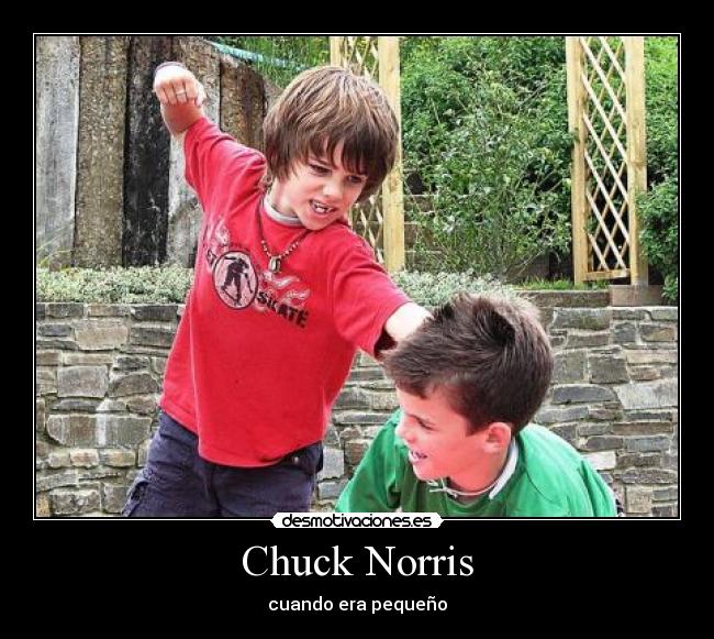 Chuck Norris - cuando era pequeño