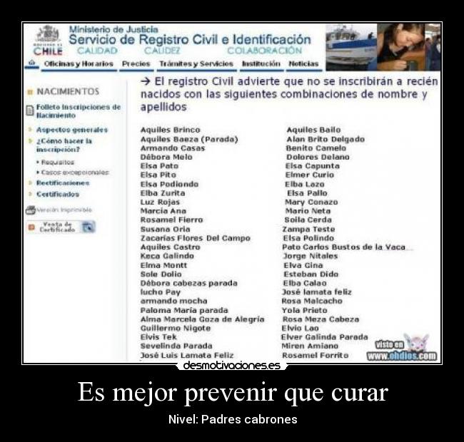 Es mejor prevenir que curar - Nivel: Padres cabrones
