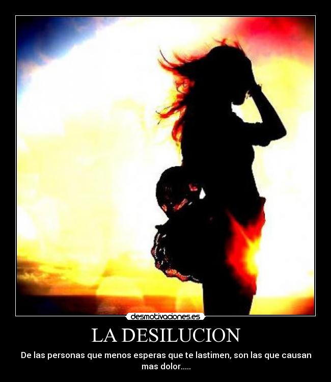 LA DESILUCION -